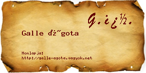 Galle Ágota névjegykártya
